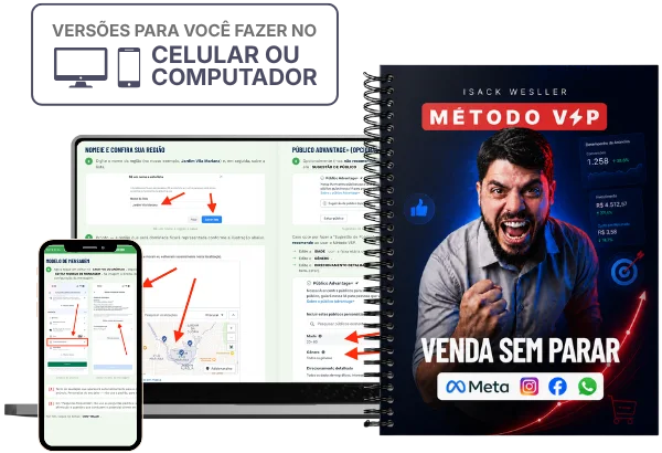 Mockup dos dois playbooks do Método VSP, nas versões para celular e computador