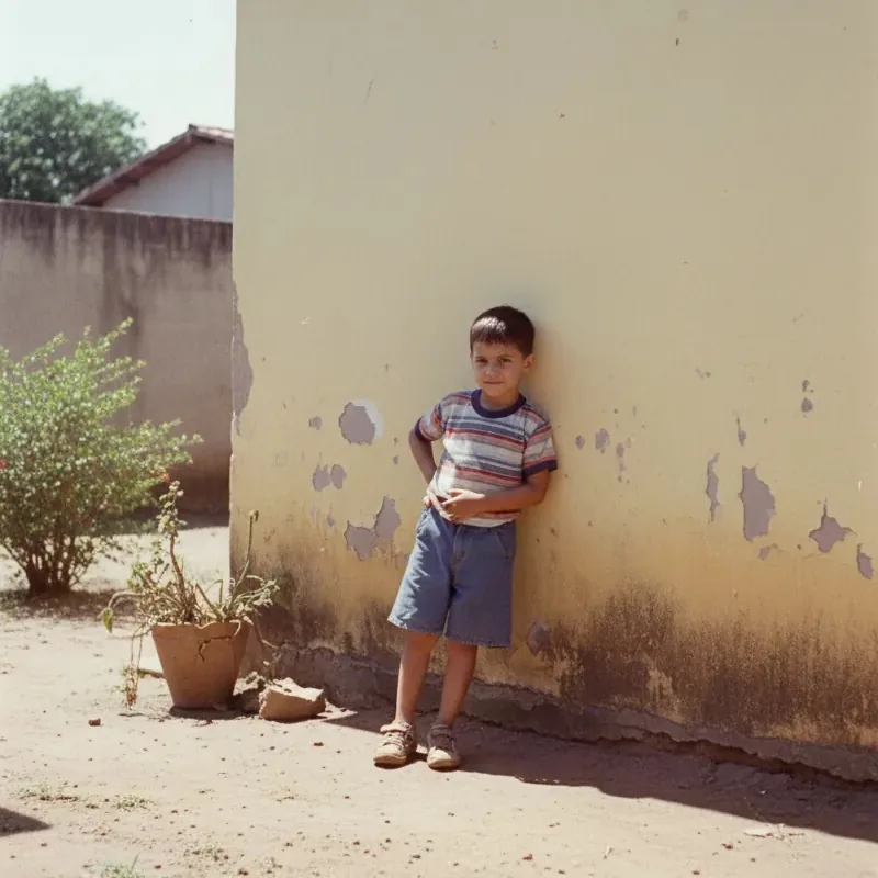 Isack na infância, em 1993