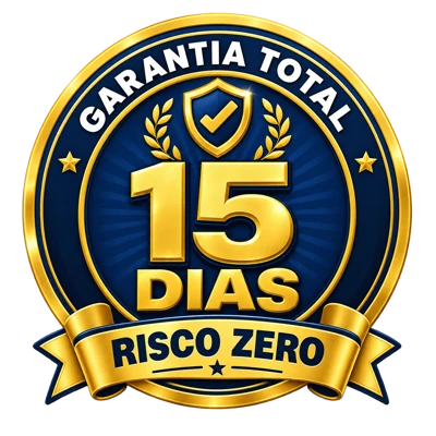 Selo de garantia total de 15 dias, risco zero
